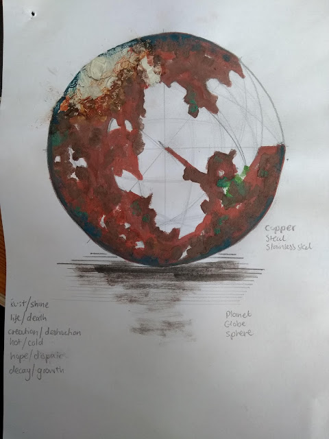 Ed Hill Metal Art - Rusted Sphere