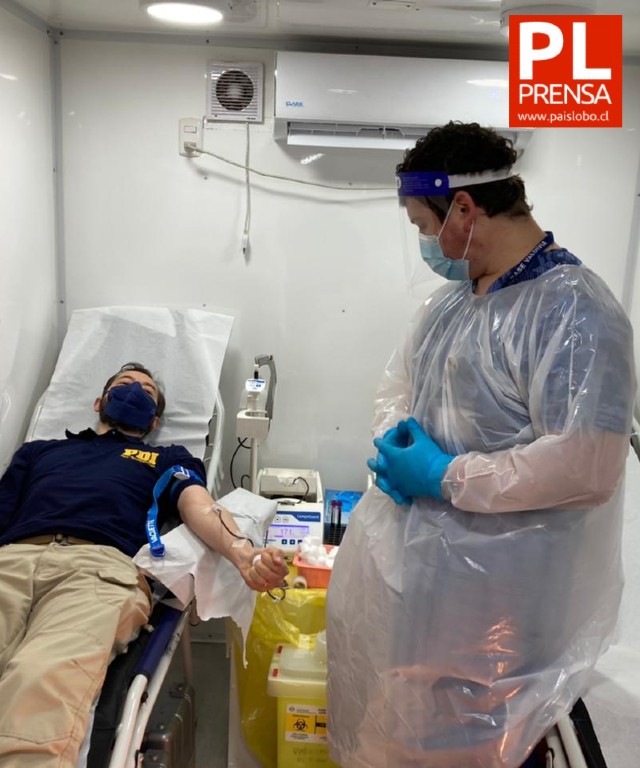 PDI realiza donación de sangre en Valdivia