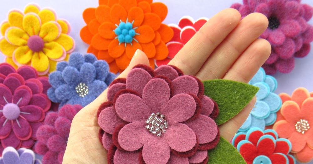 How to make soft felt flowers using your sewing machine! :) – oh