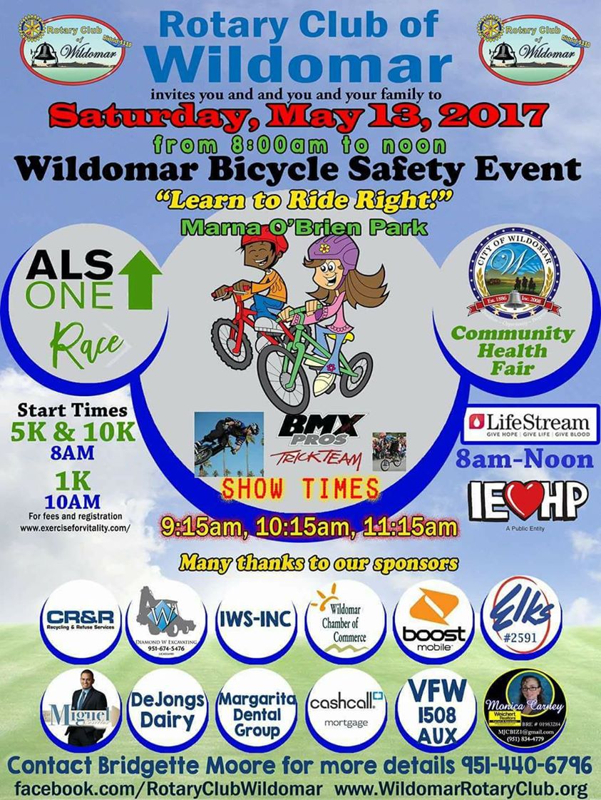 Wildomar Rap • Bicycle Safety Event/ALS One 5K 2017