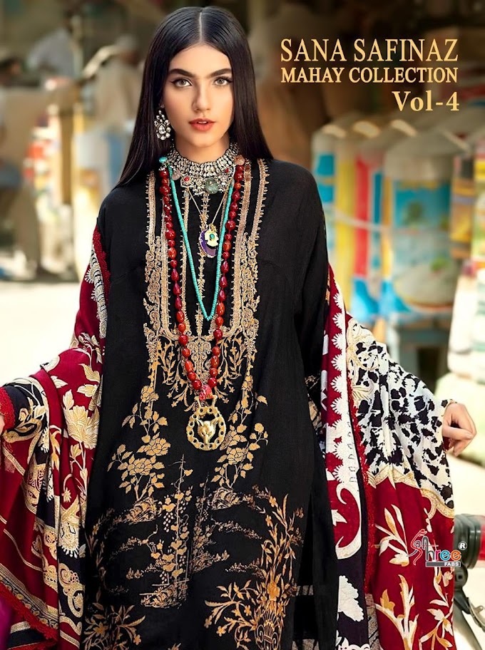 Shree Fab Sana Safinaz Mahay 4 pakistani Suits catalog wholesaler