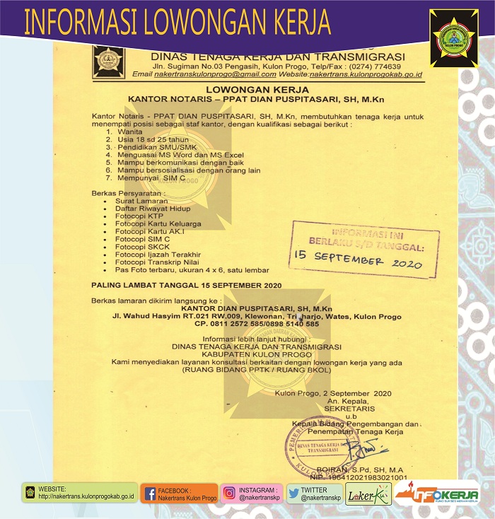 Lamaran Pekerjaan Notaris Letters For You