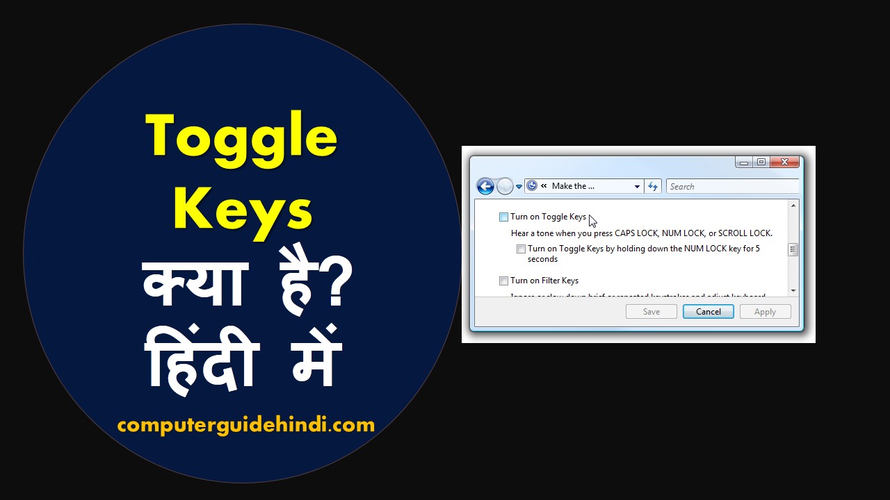 टॉगल की क्या है? हिंदी में [What is Toggle Key? in Hindi