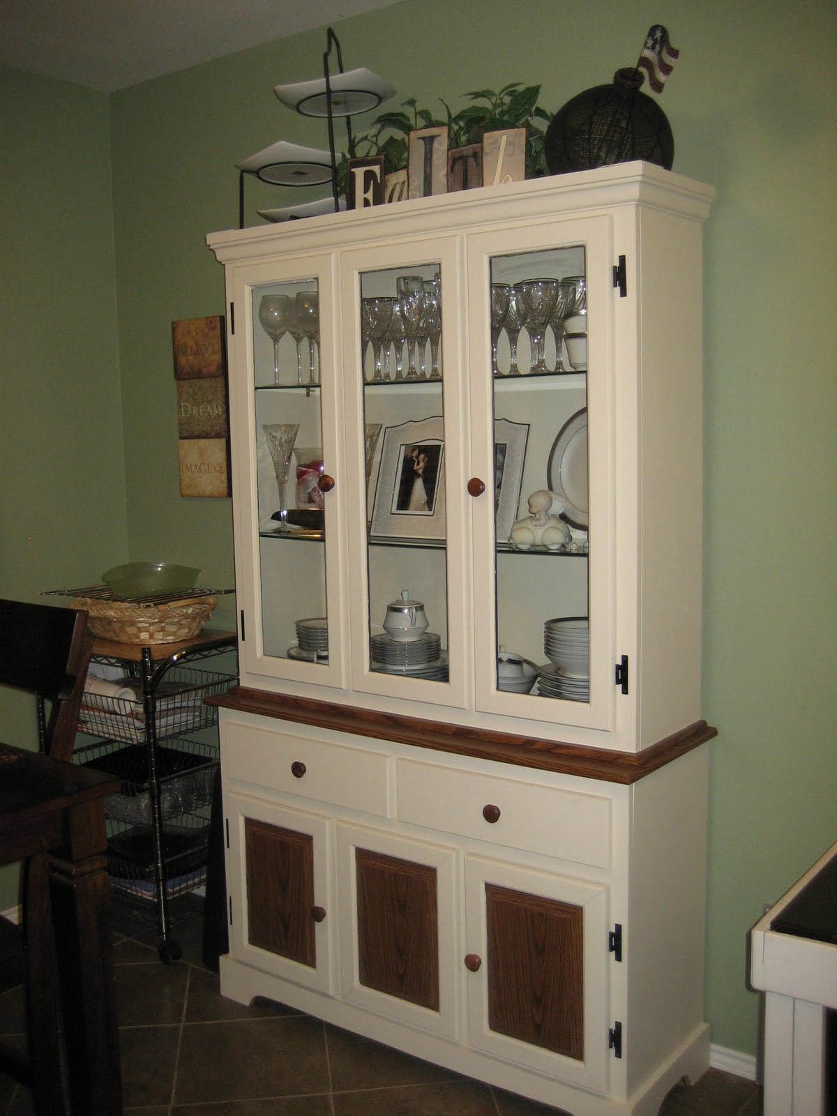 The Gardners Extreme china hutch makeover