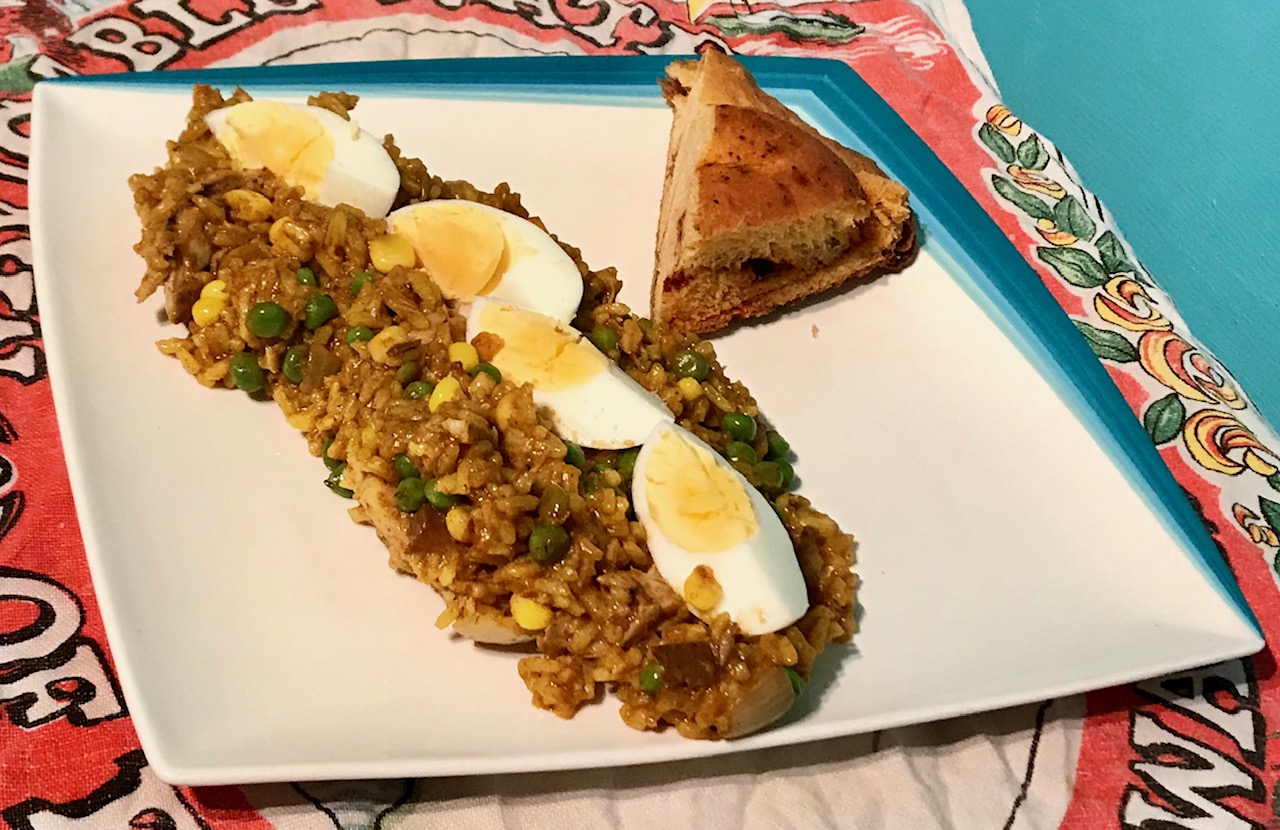 Rice with Mackerel and Eggs