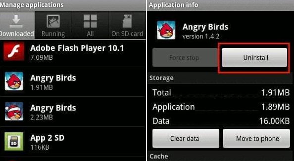 Uninstall apps android to remove safe mode