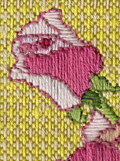 Detail of the longstitch rose