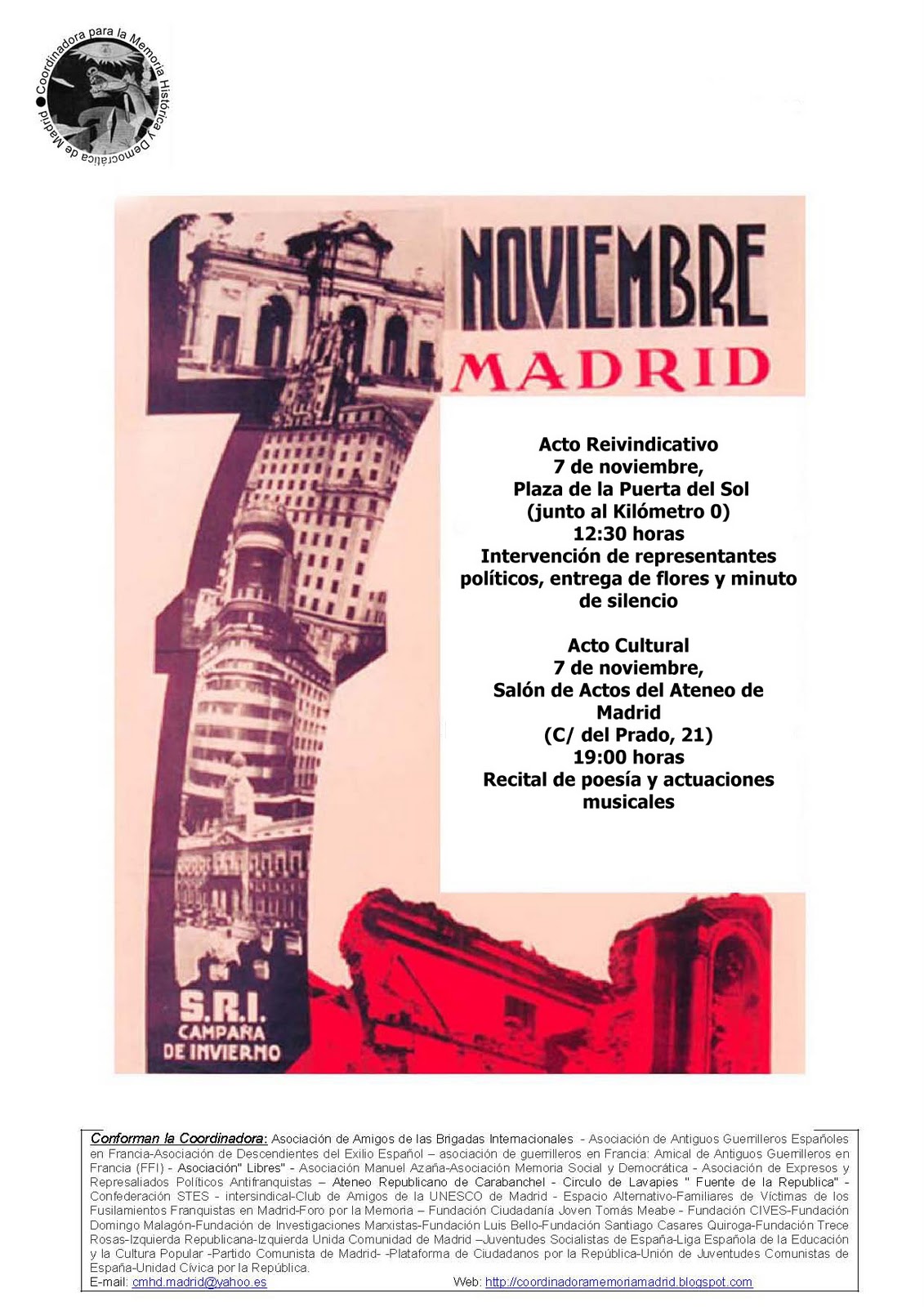 Winnipeg Actos de recuerdo de la heroica Defensa de Madrid (19361939)