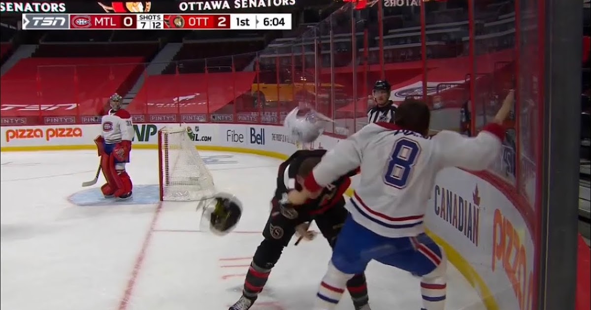 Brady Tkachuk Leaves Ben Chiarot's Face Bloodied After They Drop