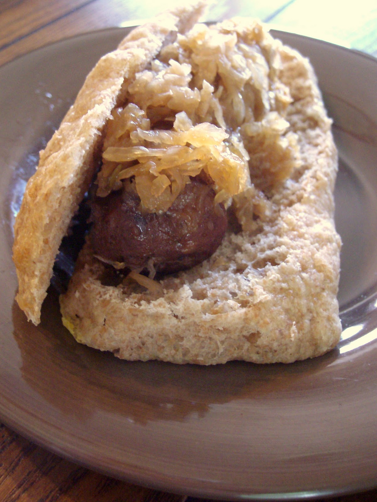 The Foodie RD Beer and Brown Sugar Kielbasa & Sauerkraut