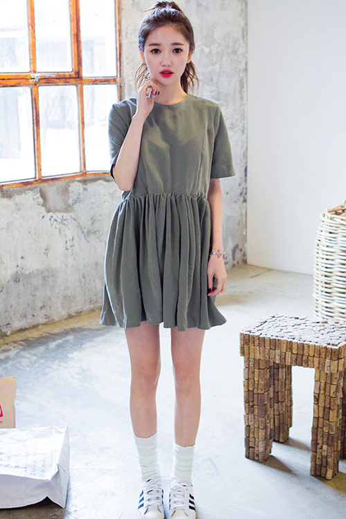 [Chuu] Basic Short Sleeved Dress | KSTYLICK - Latest Korean Fashion | K ...