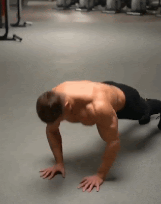 Close-to-wide-pushups