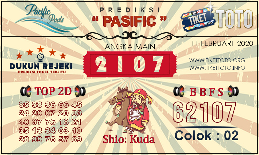 Prediksi Togel PASIFIC TIKETTOTO 11 FEBRUARI 2020