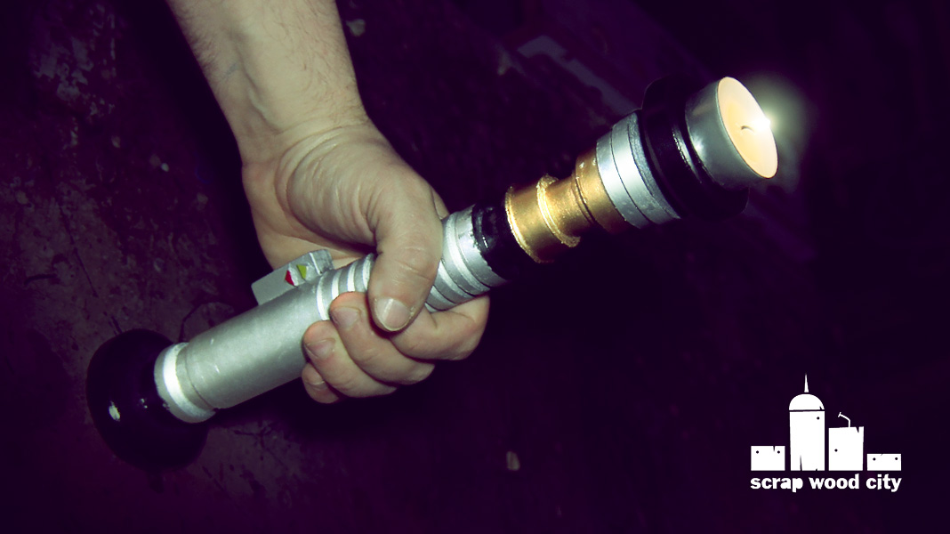 scrap wood city How to make a DIY lightsaber candle holder
