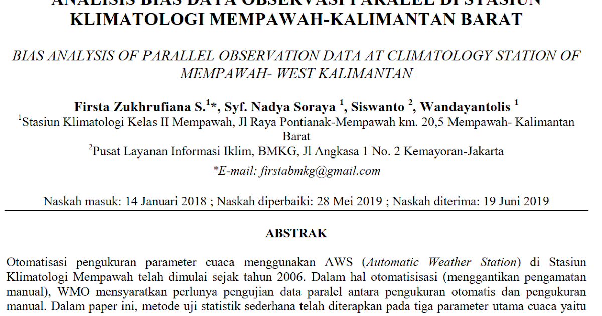 Jurnal Tentang Perbandingan Data Iklim Pengukuran Manual Dengan Alat Otomatis
