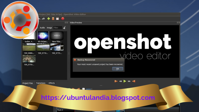Guida a Openshot software libero di montaggio video digitale: Tab delle Risorse, File di Progetto, Finestra di Anteprima e Barra per la modifica. 1 openshot new release
