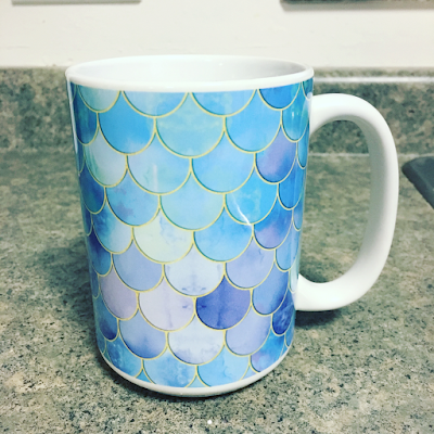 Aqua Pearlescent Mermaid Scale 15 oz. Coffee Mug from Society6 Aqua Pearlescent Mermaid Scale 15 oz. Coffee Mug from Society6