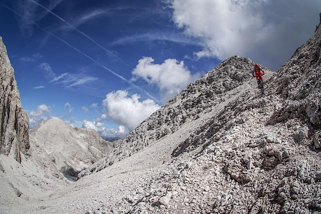 MTB - Pas de Antermoia 2770 m.ü.A Mountainbike Tour Vigo di Fassa