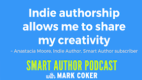 image reads:  "Indie authorship allows me to share my creativity"