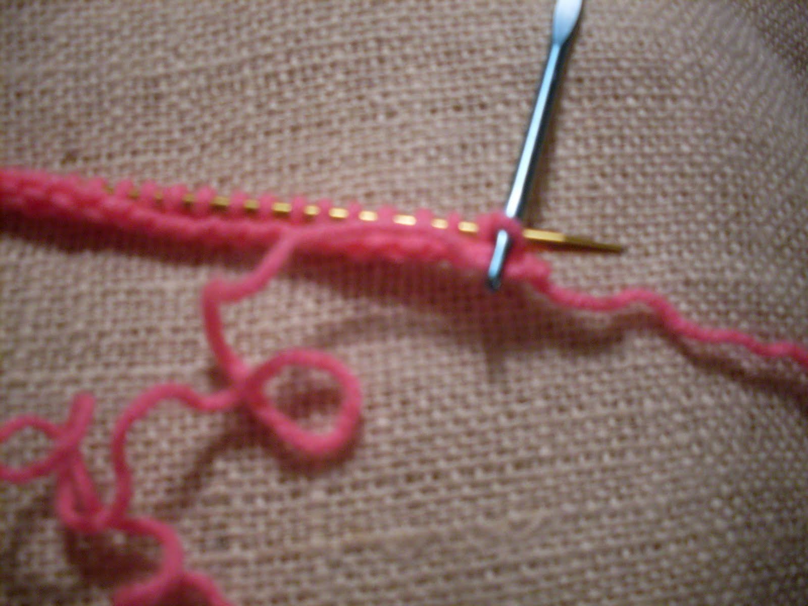 Craftybegonia How to Crochet with Knitting Needles Tutorial1