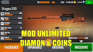 Download Sniper 3d Assassin Mod Apk Unlimited Diamond & Coins