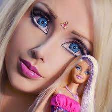 make up ala barbie simple