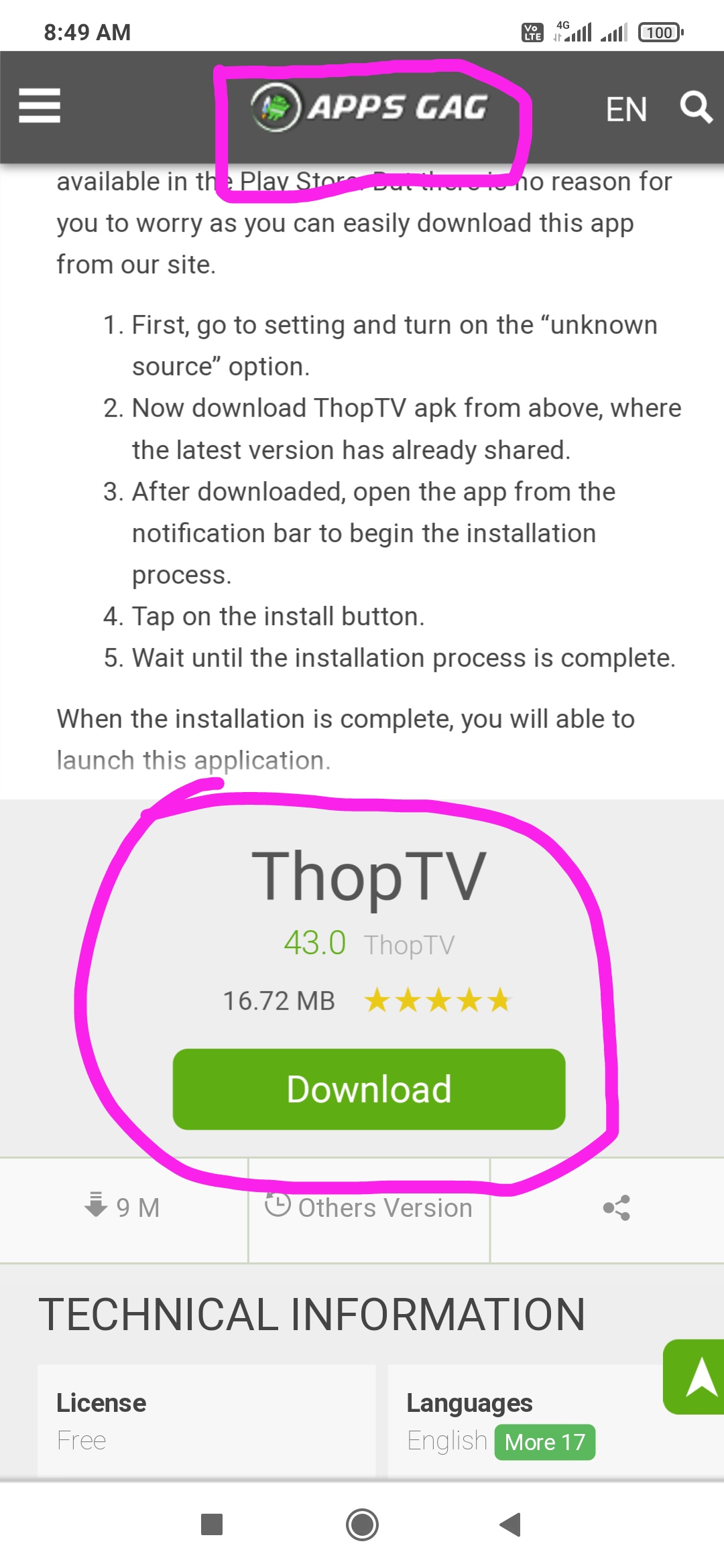 thop app link