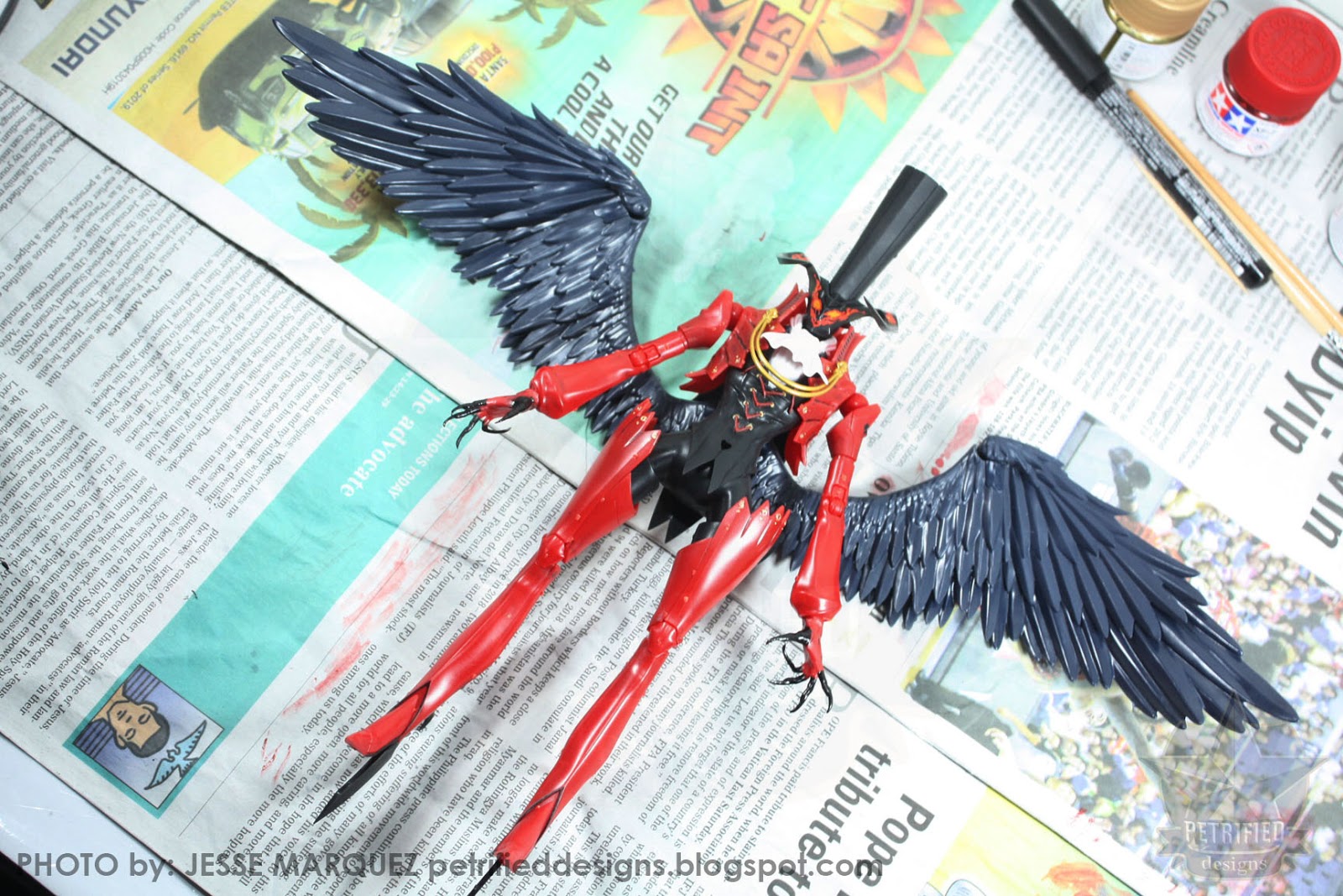 Randomly Random: DIY - Painting the Persona 5 Arsene Aoshima ACKS Model Kit
