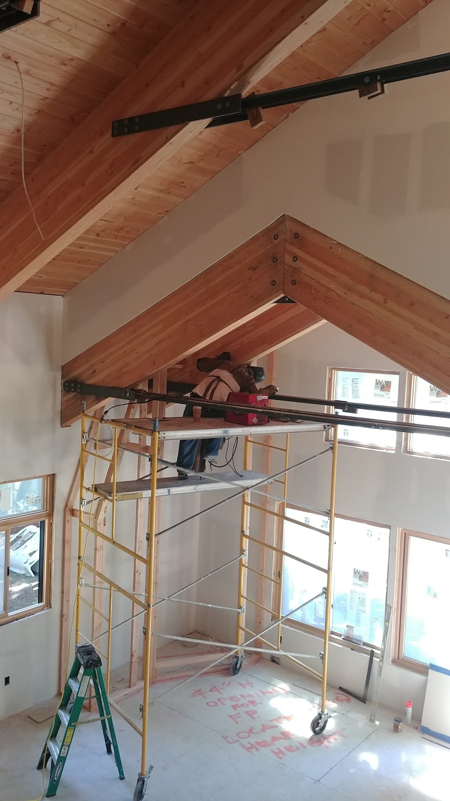 CCM Architecture Construction Final connection of the collar ties.