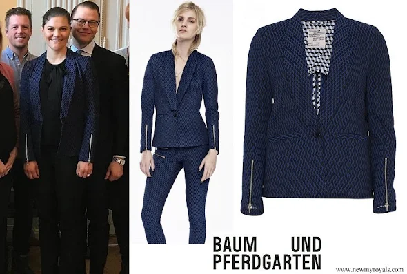 Crown Princess Victoria wore Baum Und Pferdgarten Begonia Blue Check Blazer