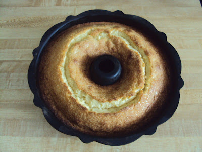 Cream cheese mixed with butter, sugar, eggs, flour & vanilla baked into a delicious & dense pound cake!   