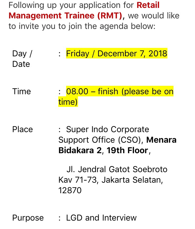 Rimadanti Nurul Pengalaman Seleksi Retail Mangement Trainee Pt Lion Superindo