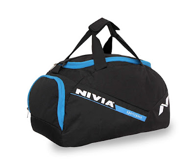 Nivia Sports Space 5412BB Gym Bag (Black/Blue)