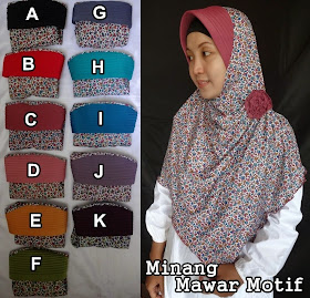 JILBAB MINANG MAWAR MOTIF