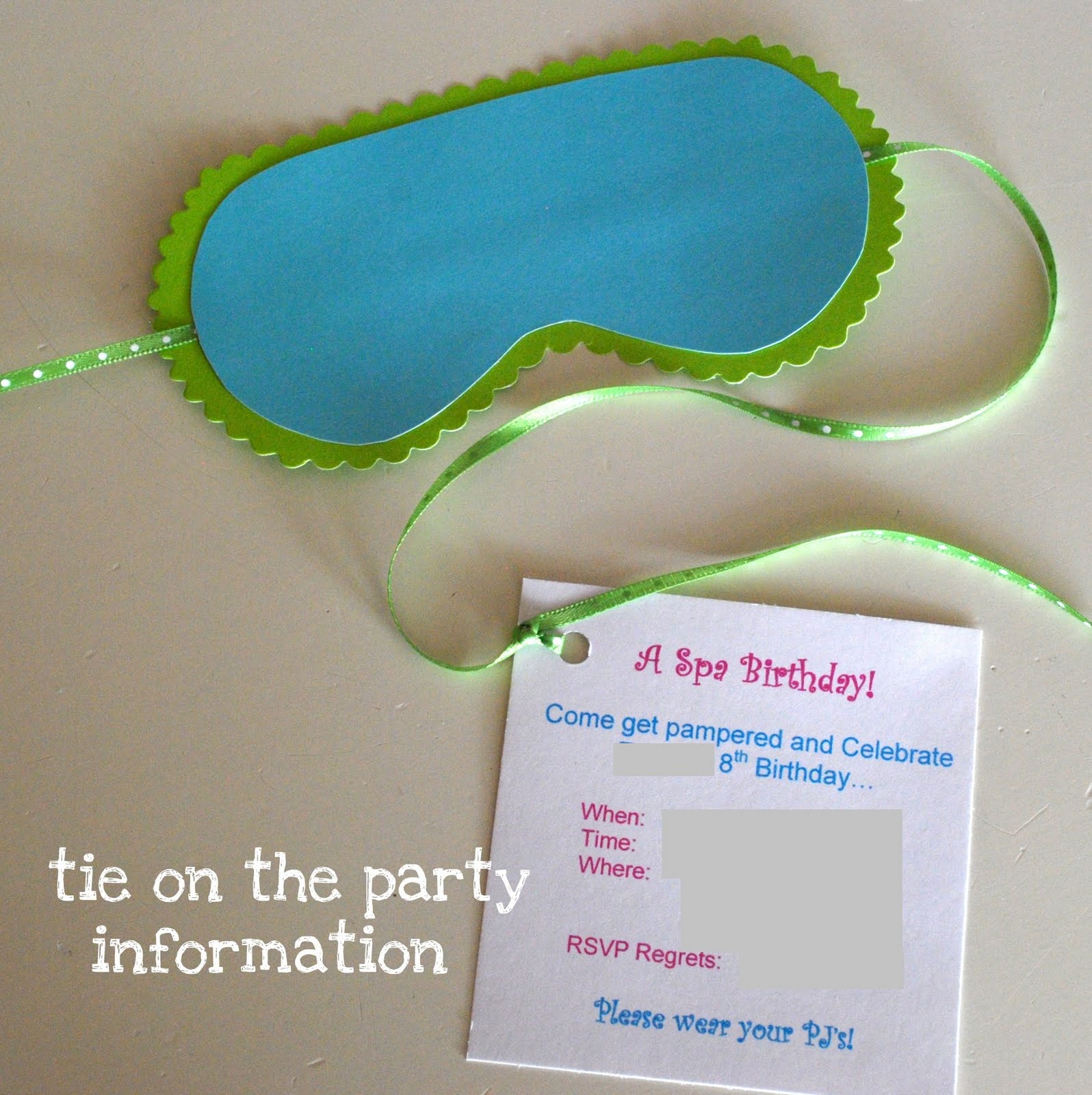 DIY Spa Birthday Party Invitations~ - Wendy Hyde Lifestyle