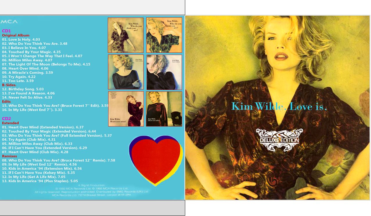 MUSICOLLECTION KIM WILDE Love Is Holy (Expanded Version) 1992 2020