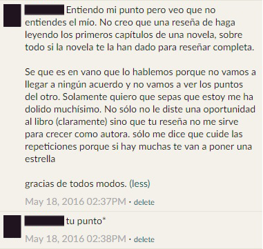 Segunda respuesta de la autora a la reseña negativa - Cine de Escritor Segunda respuesta de la autora a la reseña negativa - Cine de Escritor