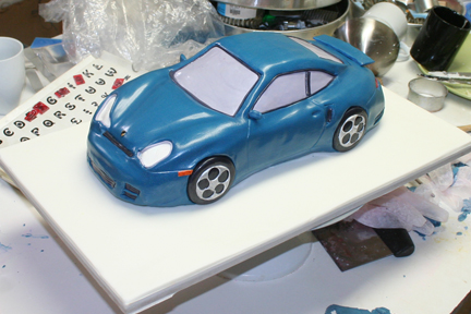 Porsche on Porsche  Birthday Cake  For Sale    Kathy Dvorski Cakes