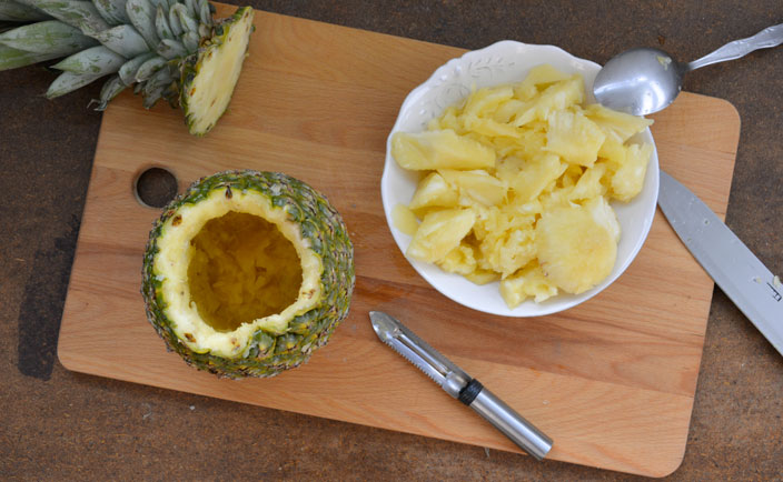 Sacamos toda la pulpa