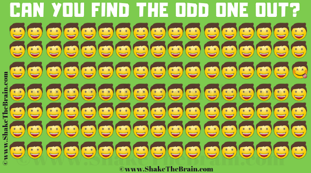 In this Find The Odd Emoji One Out Picture Puzzle, your challenge is to find the Emoji which is odd one out
