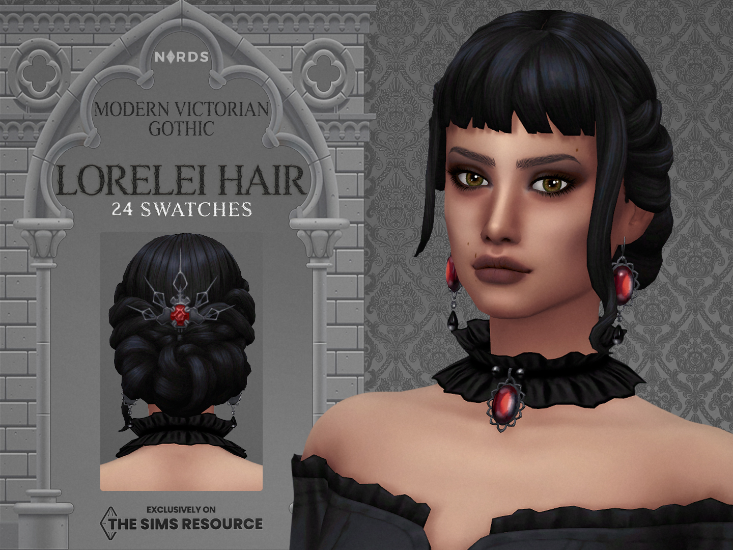 Lorelei Sims 4 CC Hair