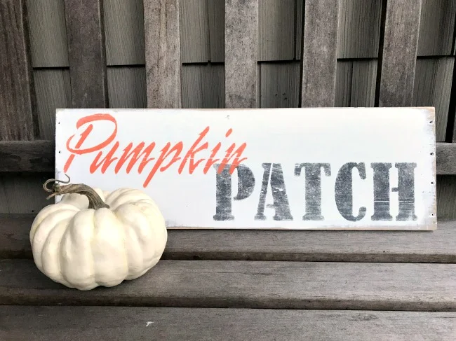 Rustic Pumpkin Patch Stenciled Sign