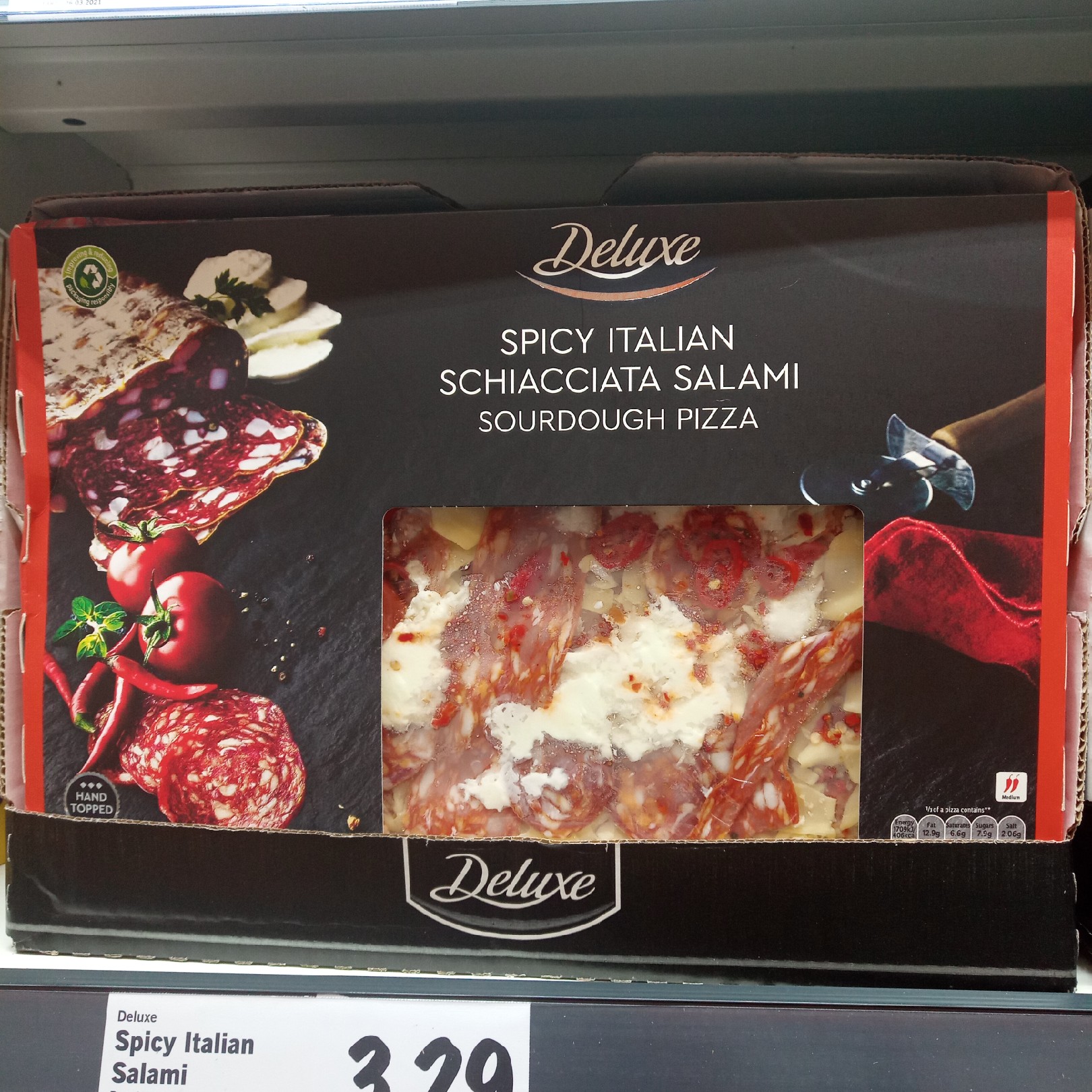 Supersupergirl's Food Reviews Lidl Spicy Chicken arrabiata sourdough pizza