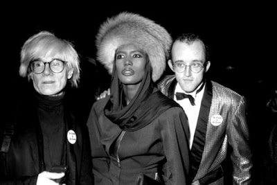 grace jones com andy warhol e keith haring