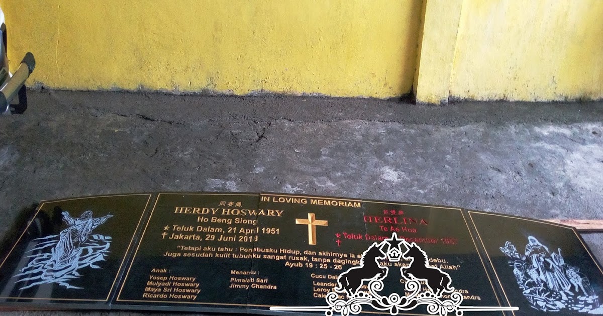Contoh Bongpay Katolik, Batu Nisan Kuburan Cina, Bongpay Madiun