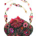 Ruth Ann's Garden - a mixed media bead embroidered necklace
