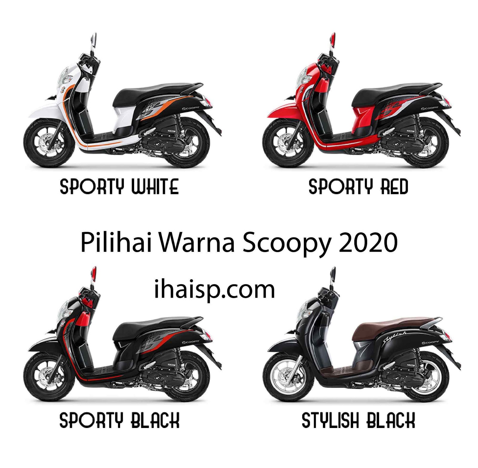 Honda Scoopy 2020: Fitur, Harga, Spesifikasi dan 8 Pilihan Warna - IhaiSP
