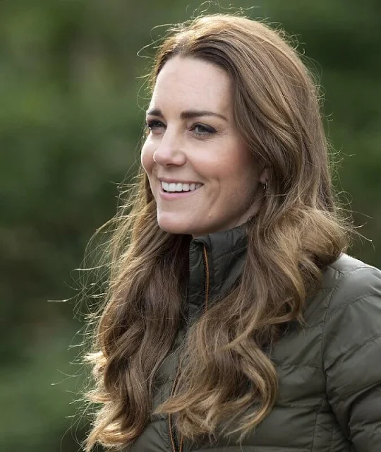 Kate Middleton wore a scottish wool, belted jacket by Really Wild Clothing. Kate wore boots by See By Chloe