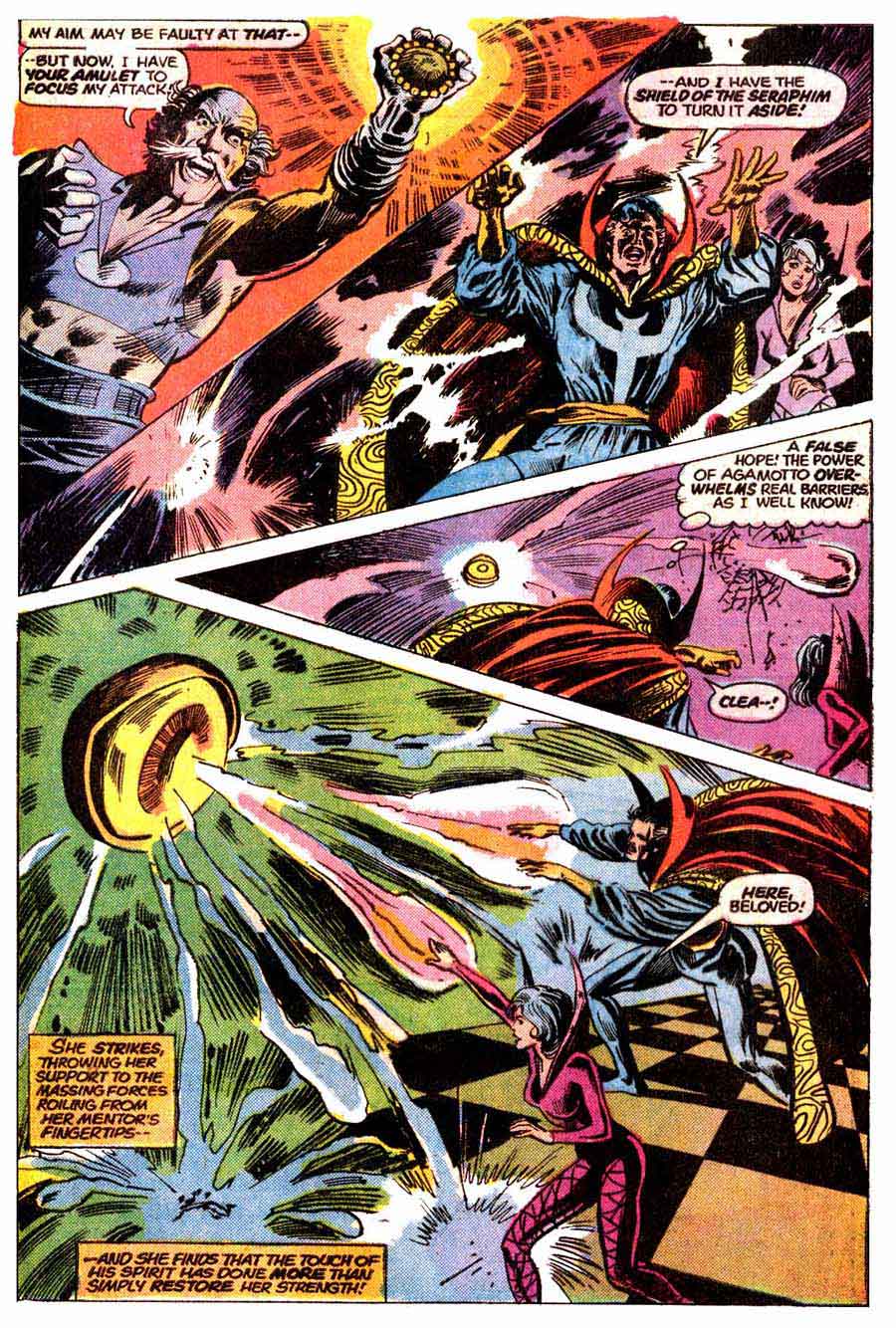 Frank Brunner bronze age 1970s marvel comic book page art - Doctor Strange v2 #5