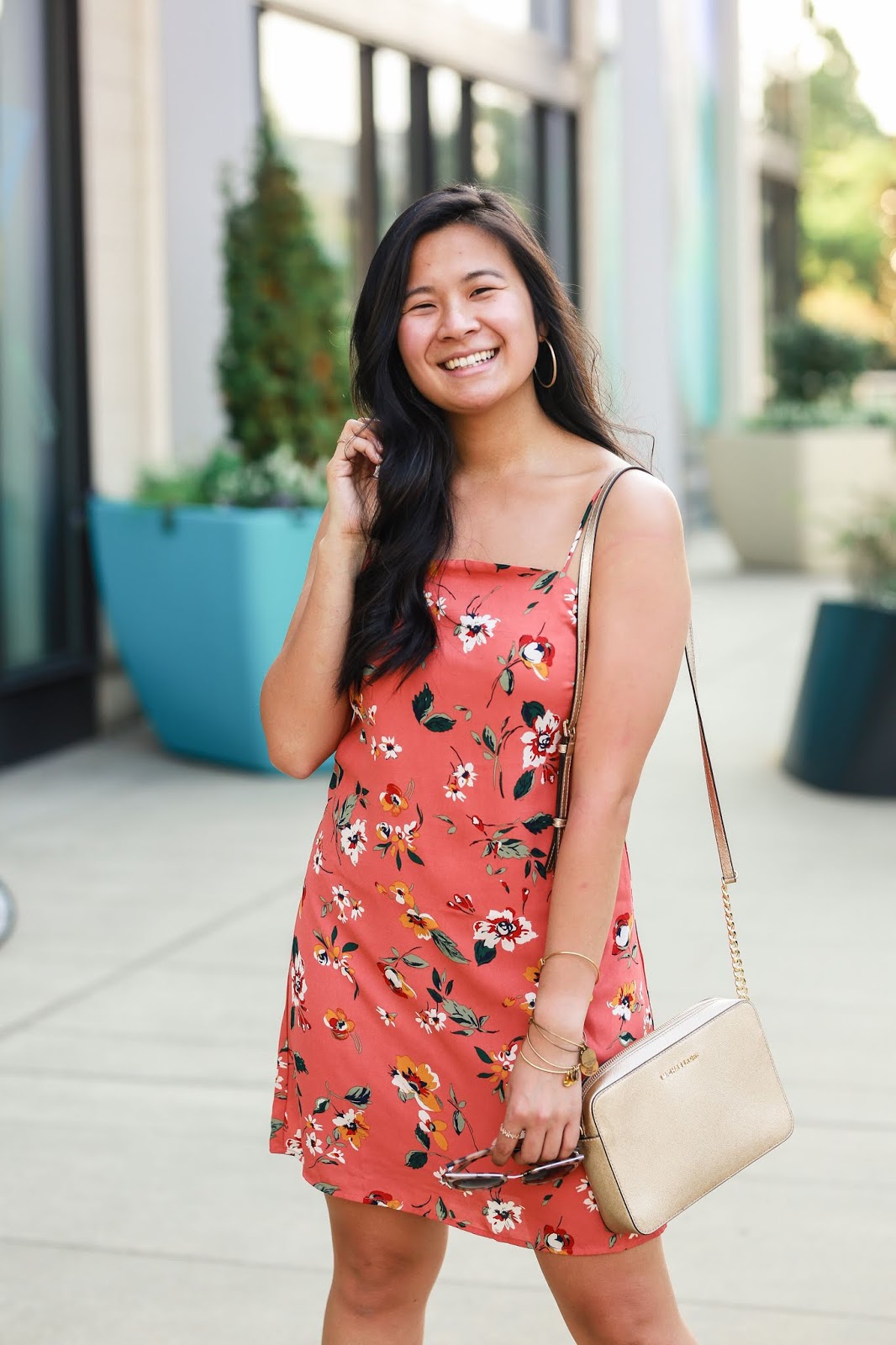 Orange Floral Dress: Wear Now AND Later [ The Daily Amy ]